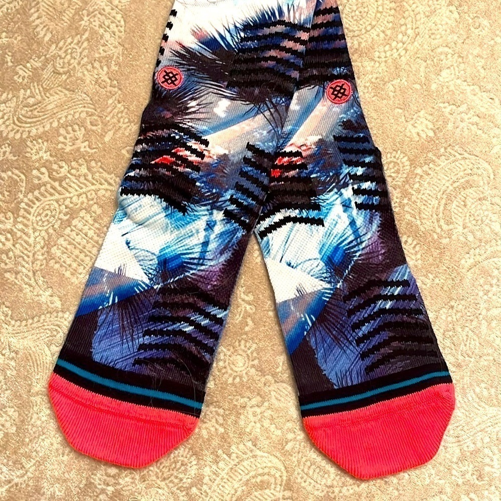 Brand New Stance Dwayne Wade Collection Casual Crew Cushion Socks Tropical Miami - Picture 4 of 15